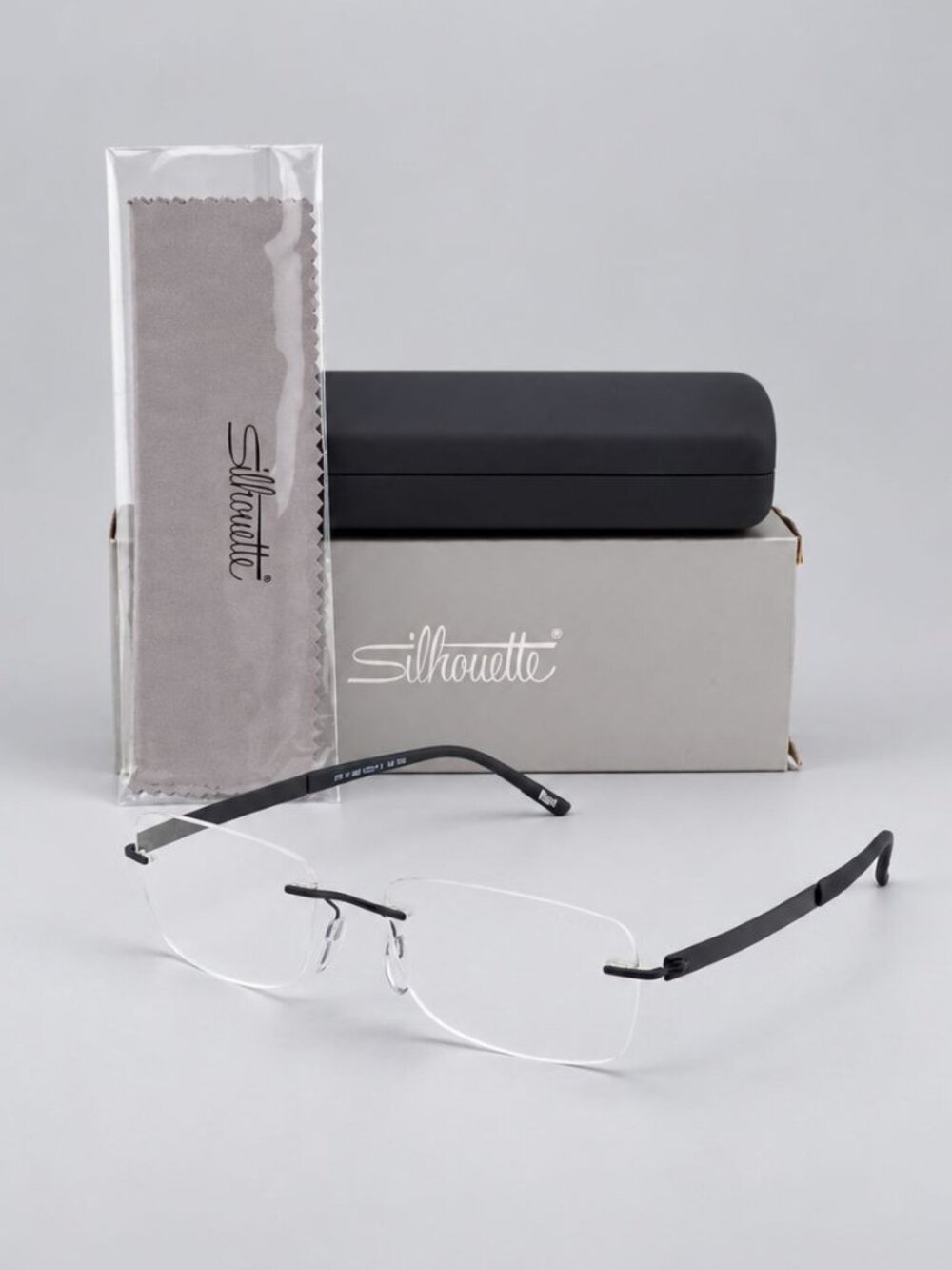Silhouette TITAN IMPESSIONS 7775/75 6060 Rectangle Eyeglasses 54mm - Black